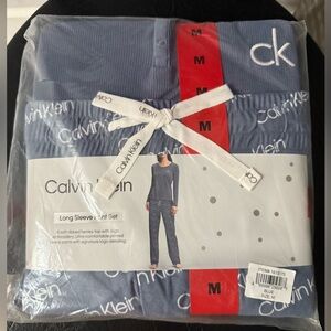 Calvin Klein Blue and White Pajama/Sleepwear Set:NWT